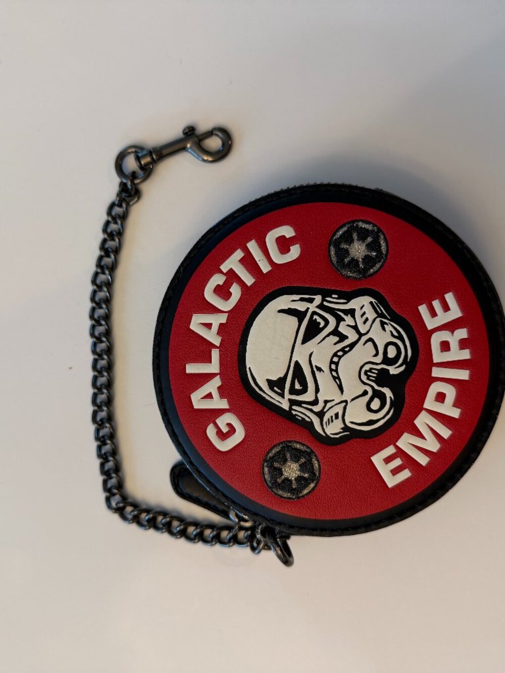 NWOT Coach Star Wars Galactic Empire Coin Purse with Chain